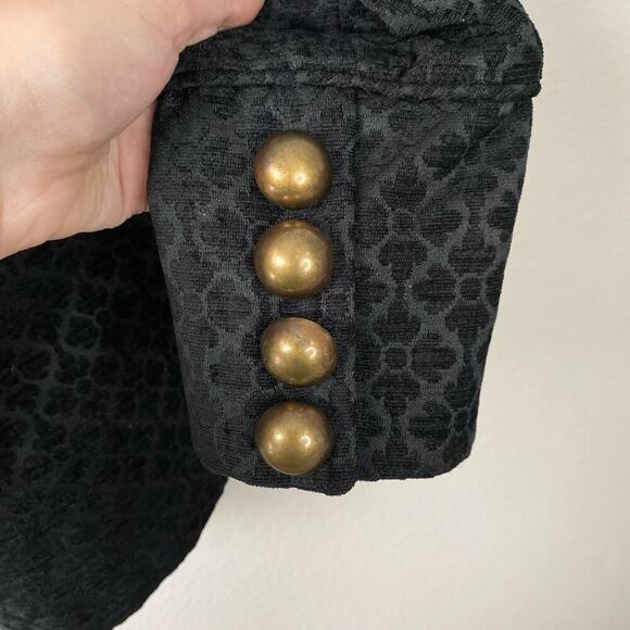 Anthropologie Black Patterned Jacket - Picture 5 of 8